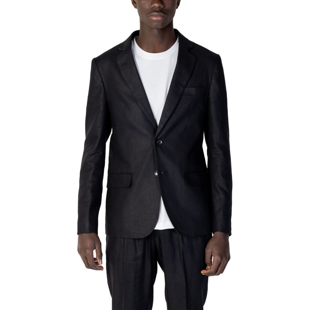 Black Linen Blazer