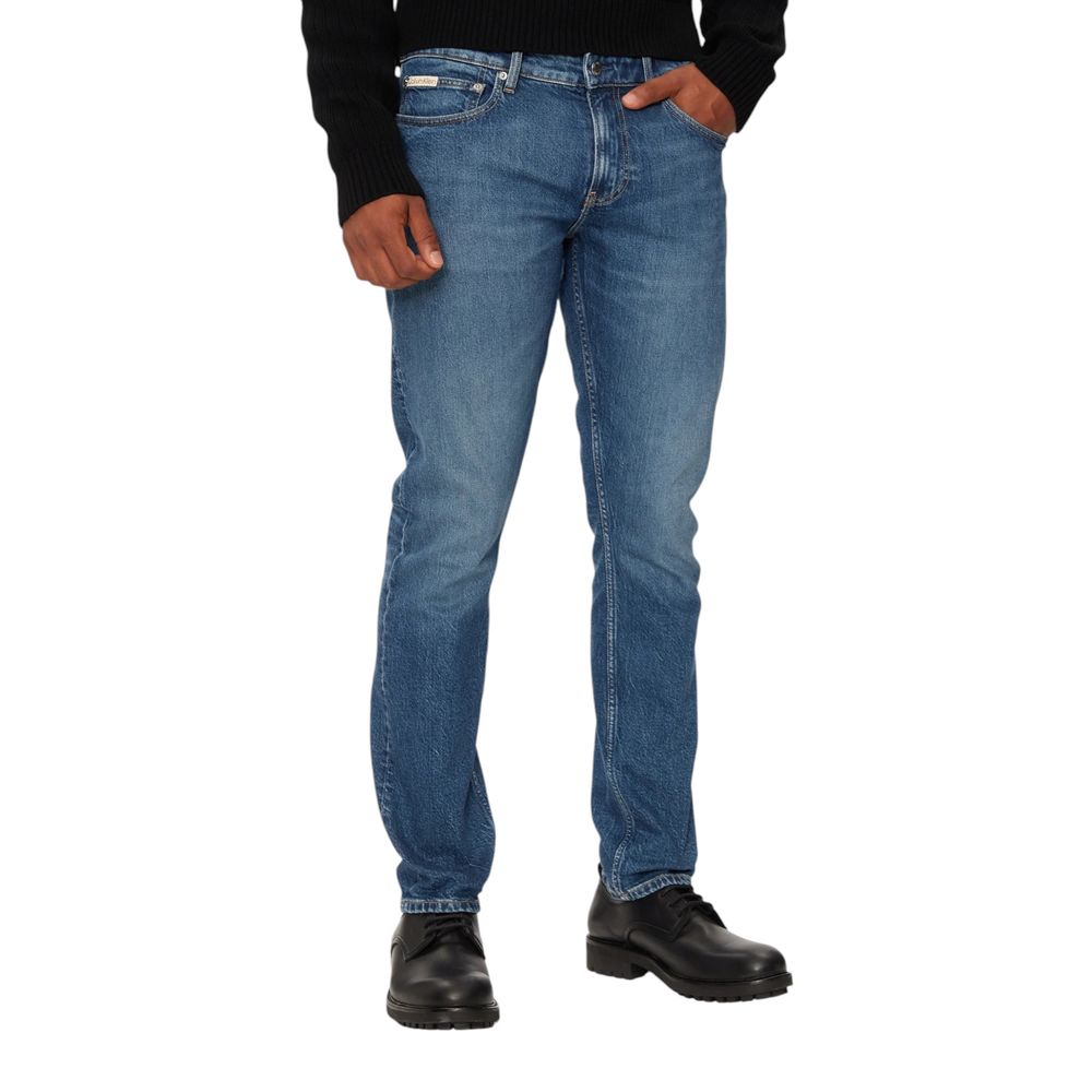 Blue Cotton Skinny Jean