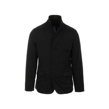 Black Polyester Jackets & Coat