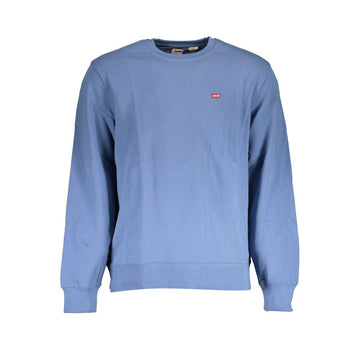 Blue Cotton Men Sweater