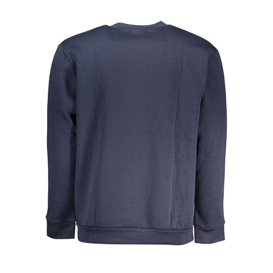 Blue Cotton Men Sweater