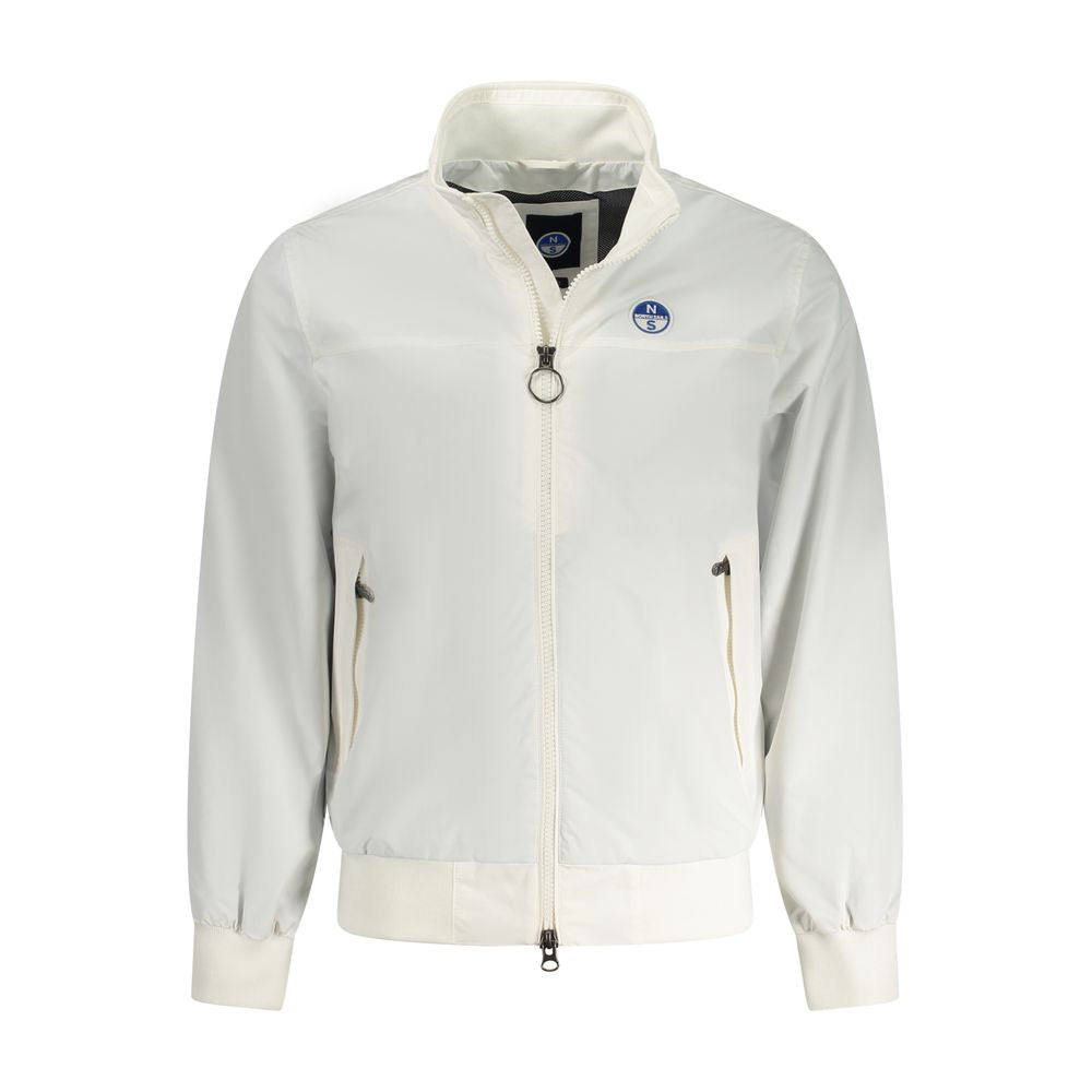 White Polyamide Men Jacket