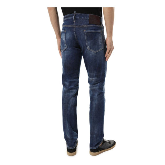 Blue Cotton Men Slim Jean