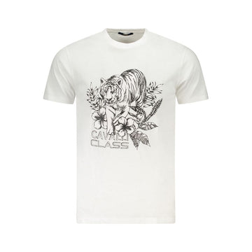 White Cotton Men T-Shirt