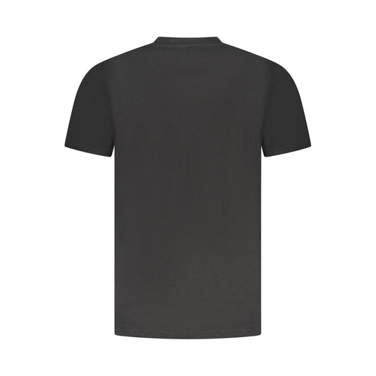 Black Cotton Men T-Shirt