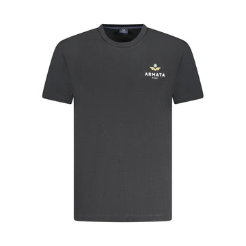 Black Cotton Men T-Shirt