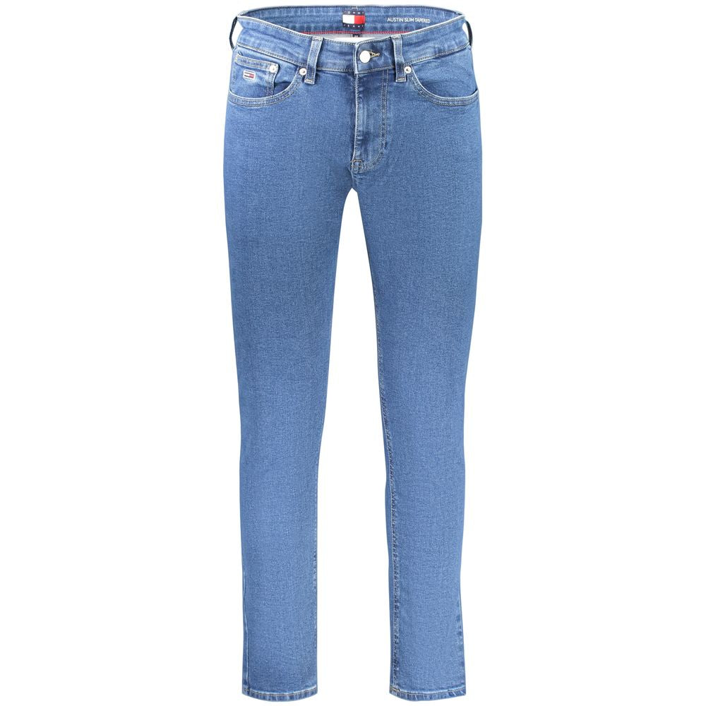 Blue Cotton Men Slim Tapered Jean