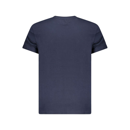 Blue Cotton Men T-Shirt