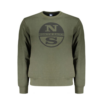 Green Cotton Men Sweater