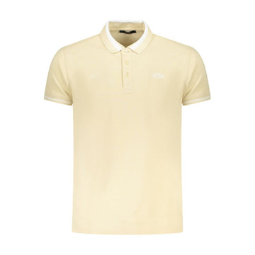 Beige Cotton Men Polo Shirt
