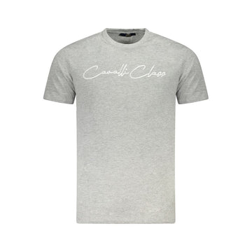 Gray Cotton Men T-Shirt