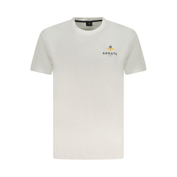 White Cotton Men T-Shirt