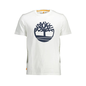 White Cotton Men T-Shirt