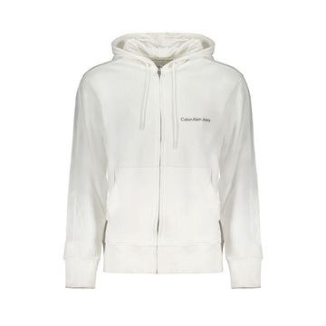 White Cotton Men's Hooded Sweater