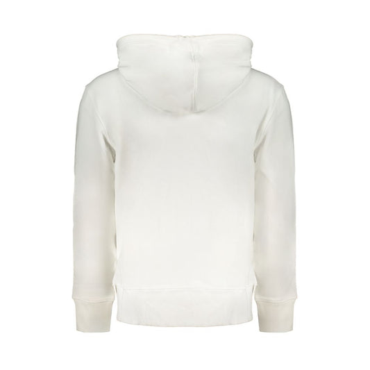 White Cotton Men's Hooded Sweater