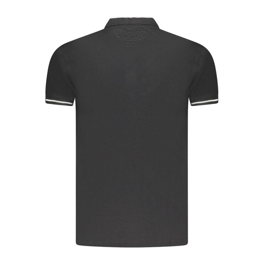 Black Cotton Men Polo Shirt