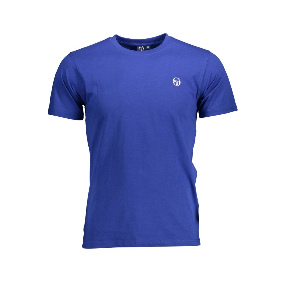 Blue Cotton Men T-Shirt