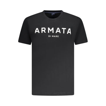 Black Cotton Men T-Shirt