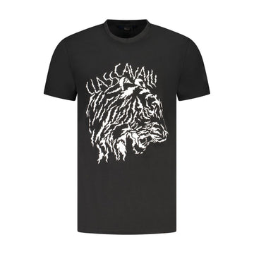 Black Cotton Men T-Shirt