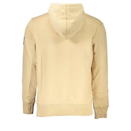 Beige Cotton Men Sweater