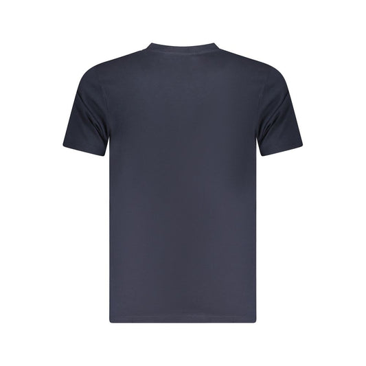 Blue Cotton Men T-Shirt