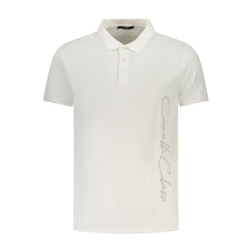 White Cotton Men Polo Shirt