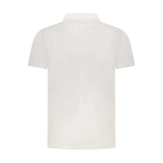 White Cotton Men Polo Shirt