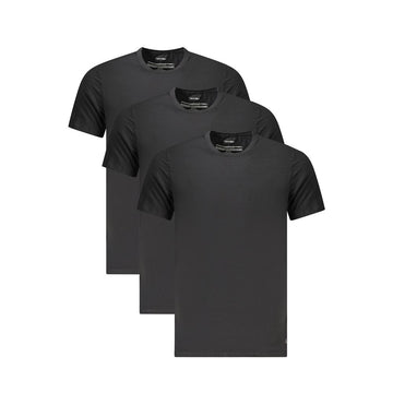 Black Cotton Men T-Shirt