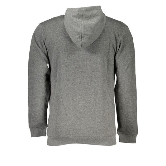 Gray Cotton Men's Hooded Sweater