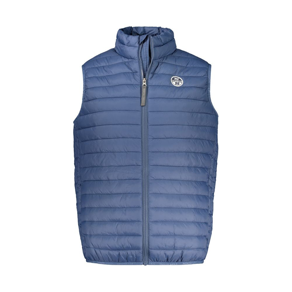 Blue Polyamide Men Jacket