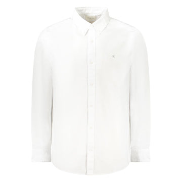 White Cotton Men Shirt