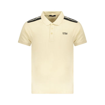 Beige Cotton Men Polo Shirt