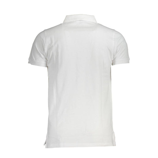 White Cotton Men Polo Shirt