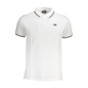 White Cotton Men Polo Shirt