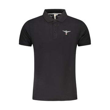 Black Cotton Polo Shirt