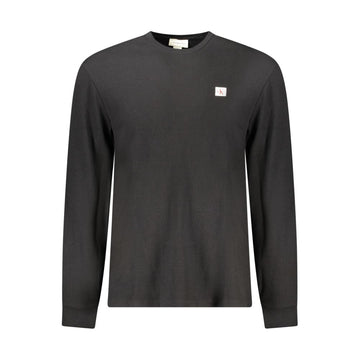 Black Cotton Men Sweater