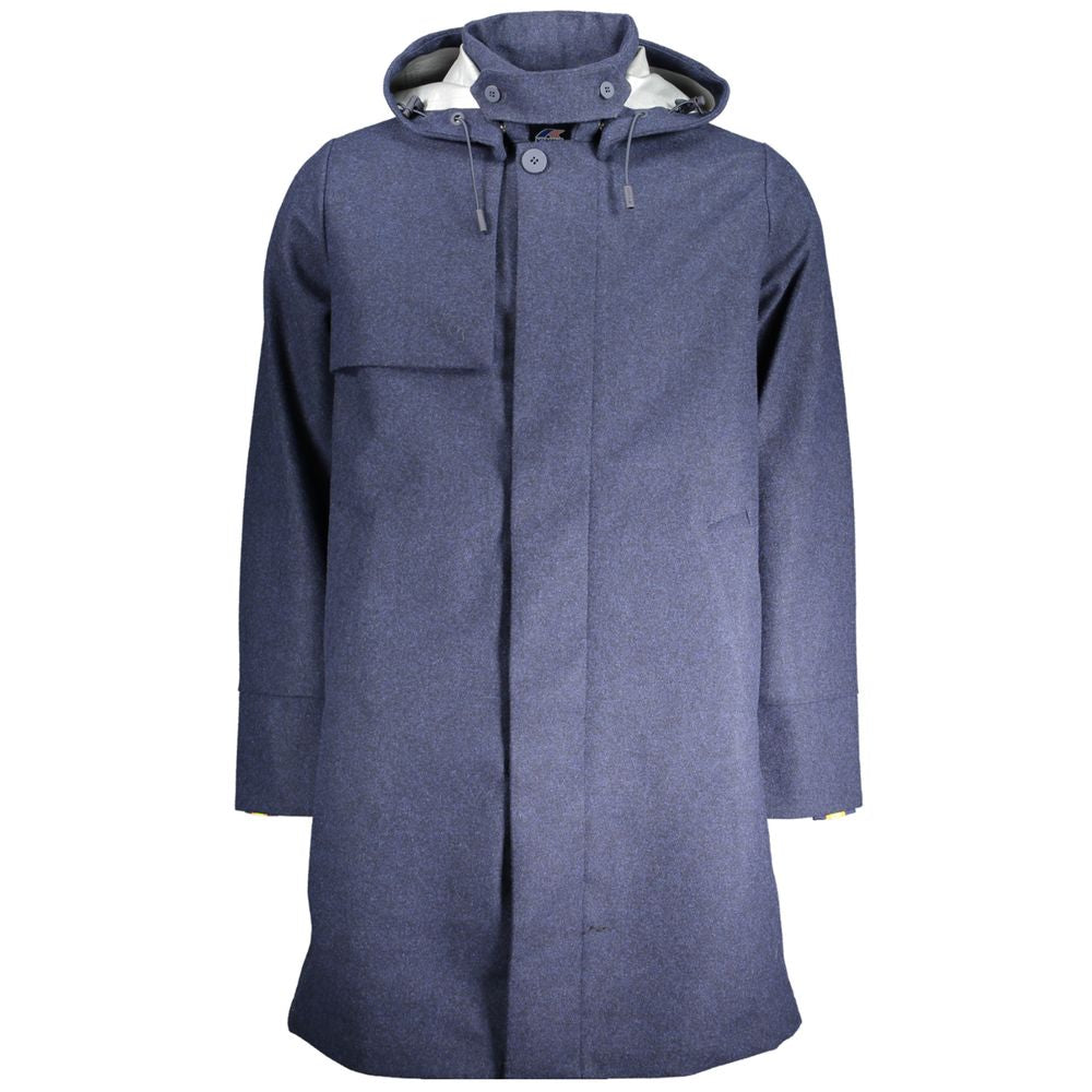 Blue Polyester Men's Jacket