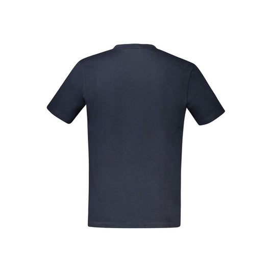 Blue Cotton Men T-Shirt