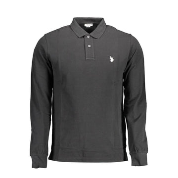 Black Cotton Polo Shirt