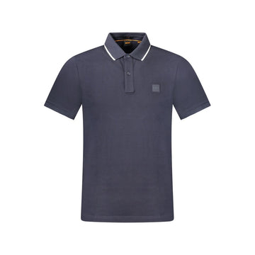 Blue Cotton Polo Shirt