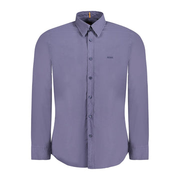 Blue Cotton Men Shirt