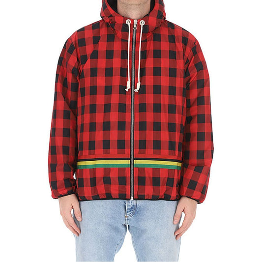 Checked  Windbreaker Jacket