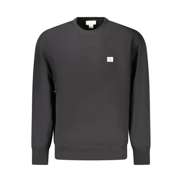 Black Cotton Men Sweater