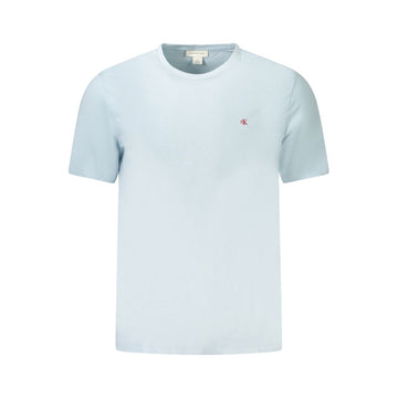 Blue Cotton Men T-Shirt