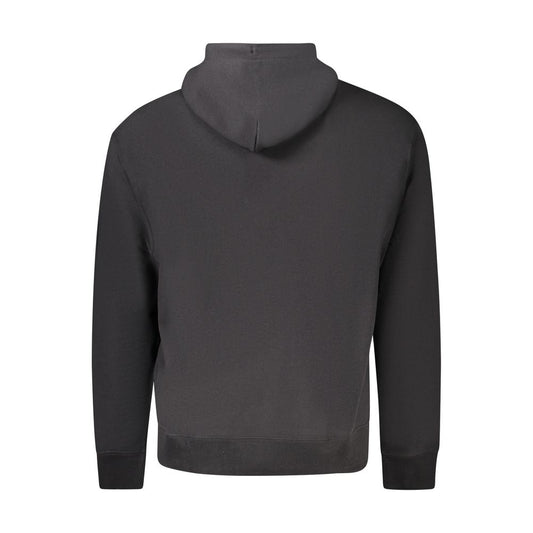 Black Cotton Men Sweater