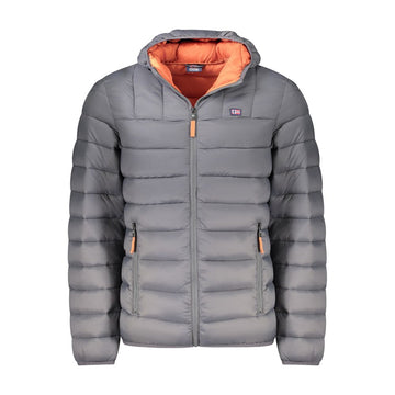 Gray Polyamide Men Jacket