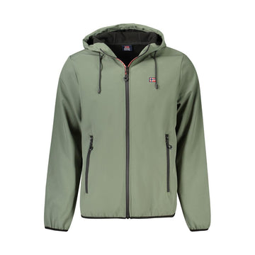 Green Polyester Men Jacket