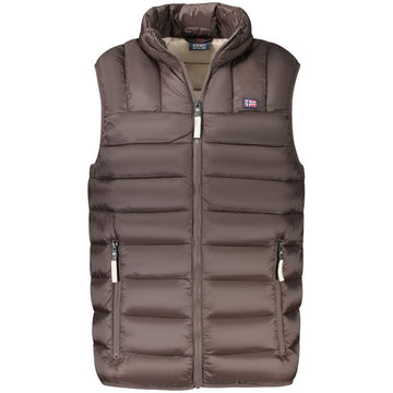 Brown Polyamide Men Jacket