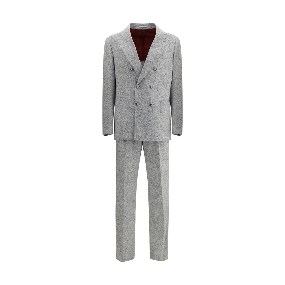 Wool and cashmere buttoned grisaille Suit