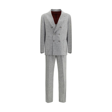 Wool and cashmere buttoned grisaille Suit